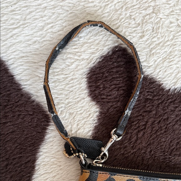 Coach Leopard Print Wristlet in Tan and Black - Picture 3 of 3